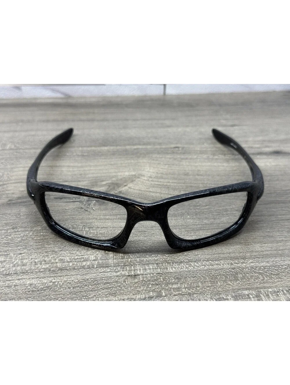RARE Oakley FIVES 4.0 Black Silver Text Sunglasses 12-993 Excellent FRAMES ONLY
